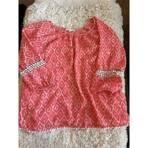 Copper Key girls sz. L peach lightweight blouse. Flowy, nt. flaw
